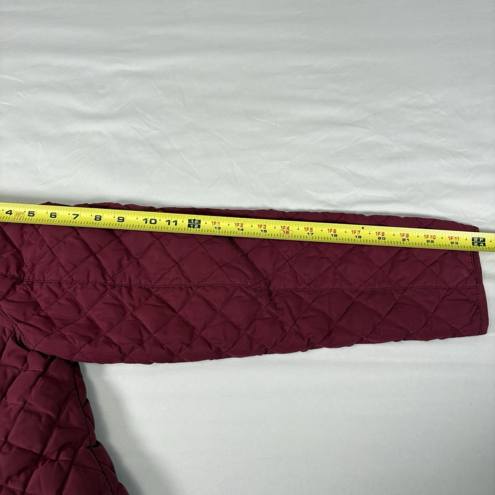 Eddie Bauer Quilted Goose Down Jacket Womens L Maroon EB 650 Puffer Classic‎ - Picture 11 of 11